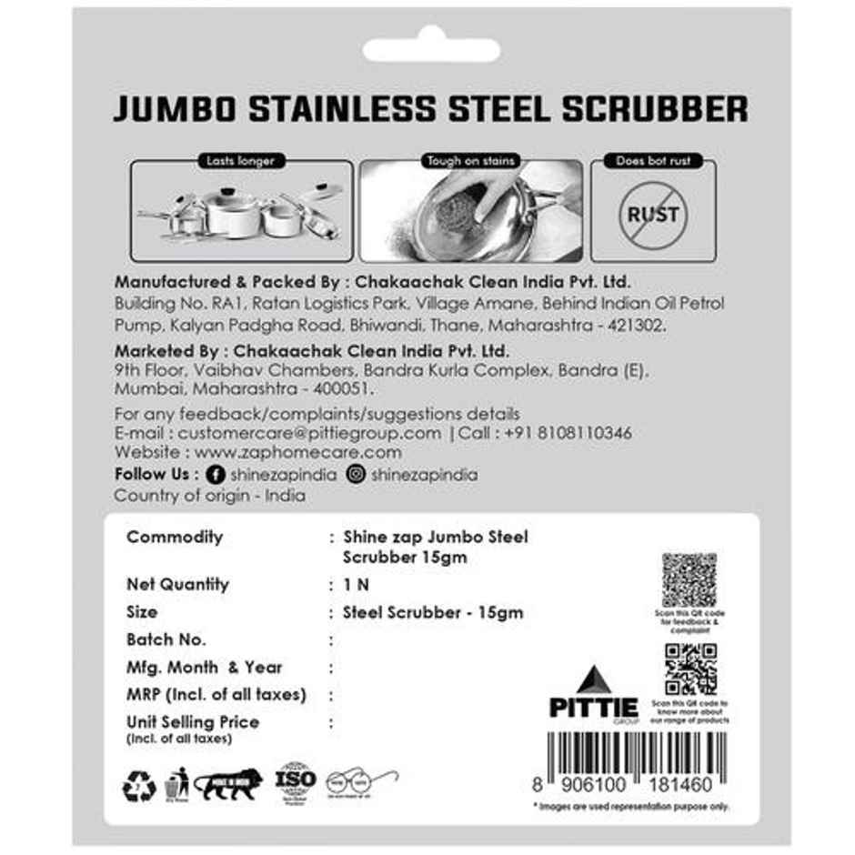 Shinezap Stainless steel utensil scrubber 15gm